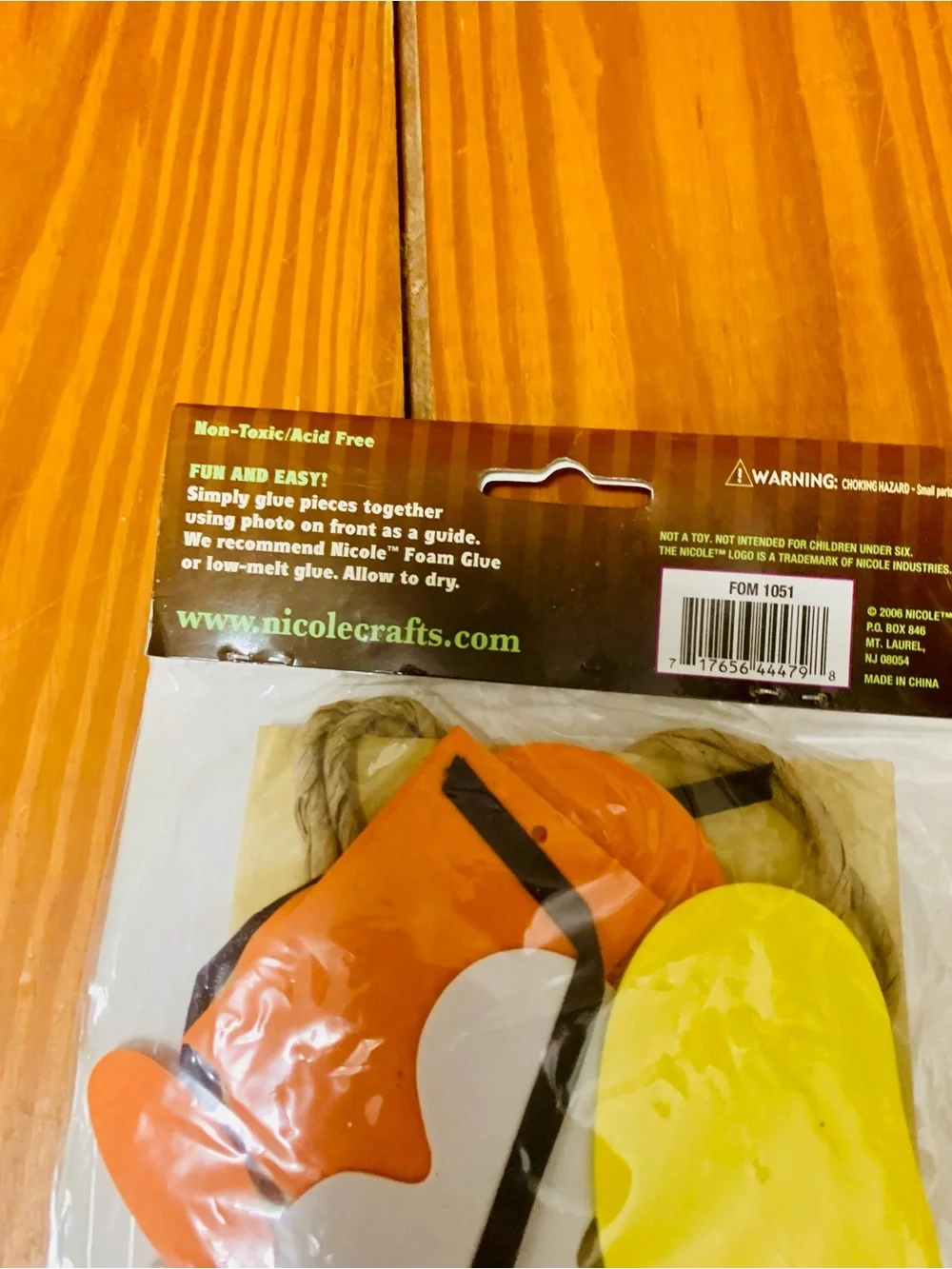 Orange Halloween Foam Bag Craft Kit